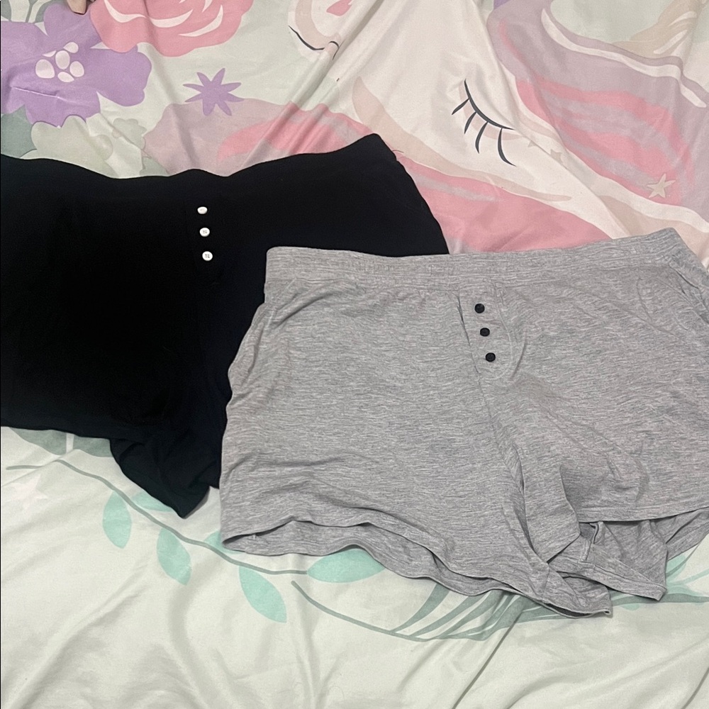 Thinx Sleep Shorts - Black and Gray